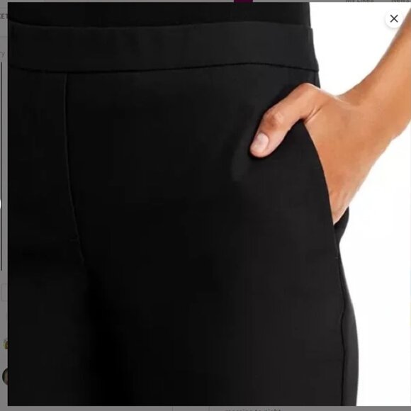 Theory Thaniel Approach Stretch Cropped Pants Black Size 2 - Picture 5 of 6